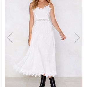 White Broderie Maxi Dress